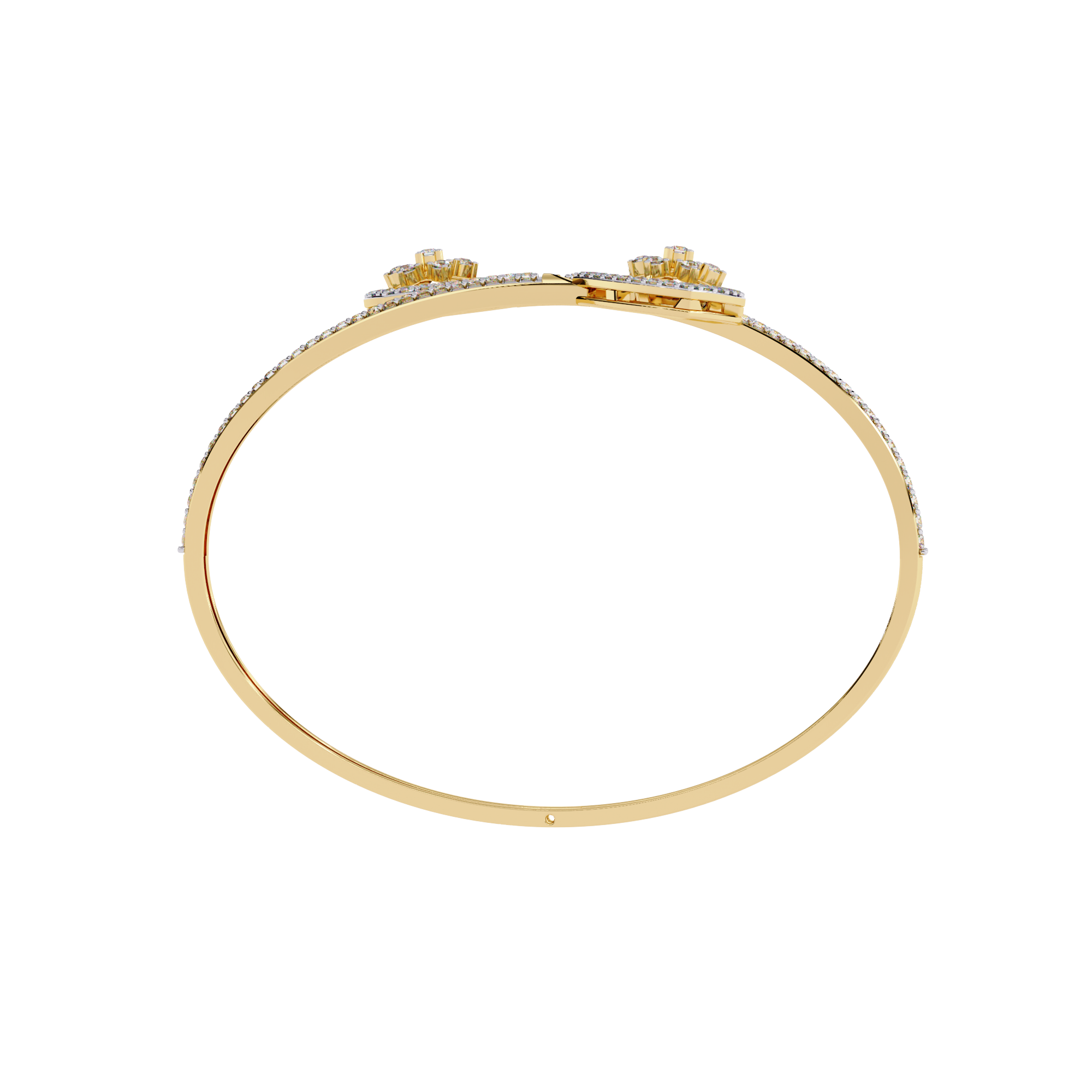 Solitairekart 1.35ct Floral Diamond Cuff Bracelet-HI Color, VS-SI Clarity